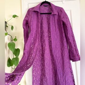 Thread Story Fairy Lace Open Boho Duster Jacket, Women’s Size Medium